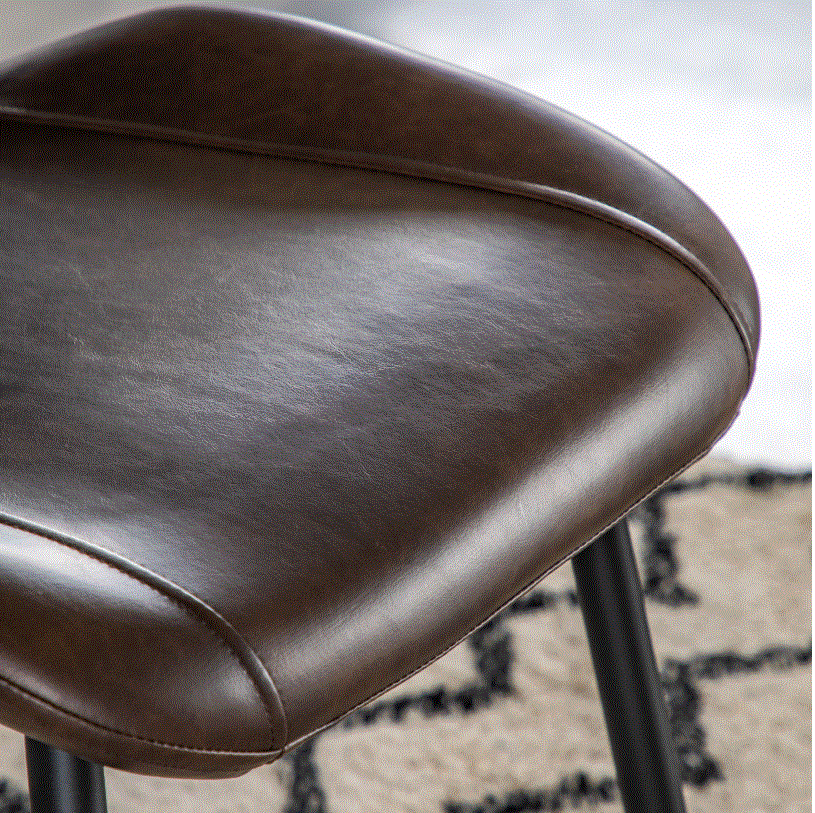Marlow PU Brown Leather Dining Chair (set of 2)