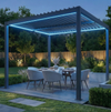 Coral 3x3m Pergoal with Drop Sides & LED Lighting- Grey Frame