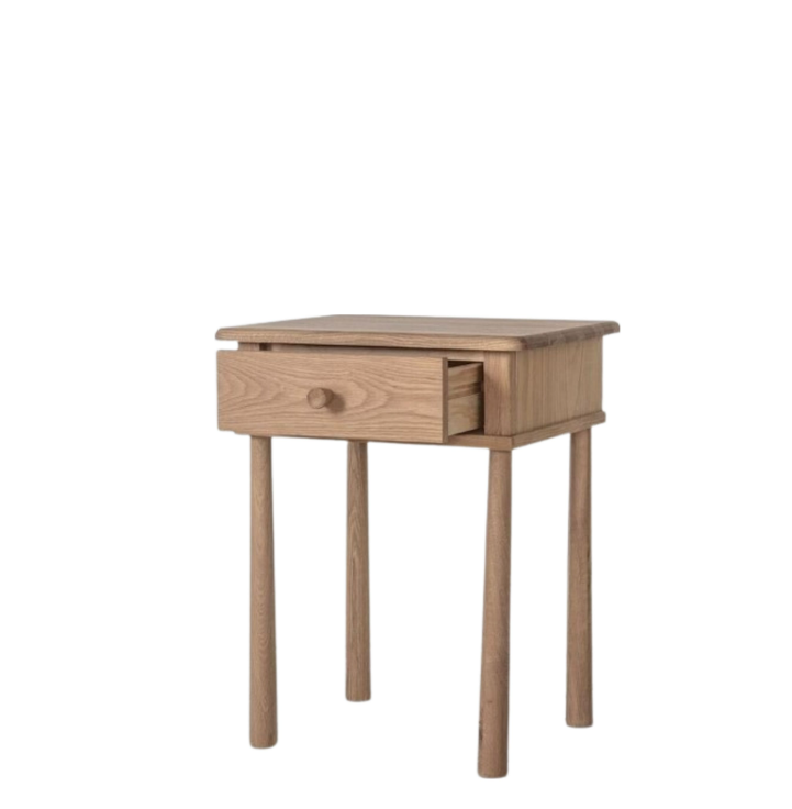 Wycombe Oak 1 Drawer Bedside Table