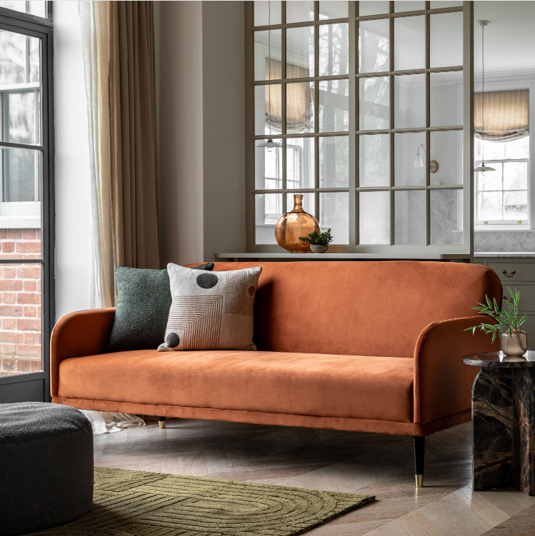 Dora Sofa Bed in Orange