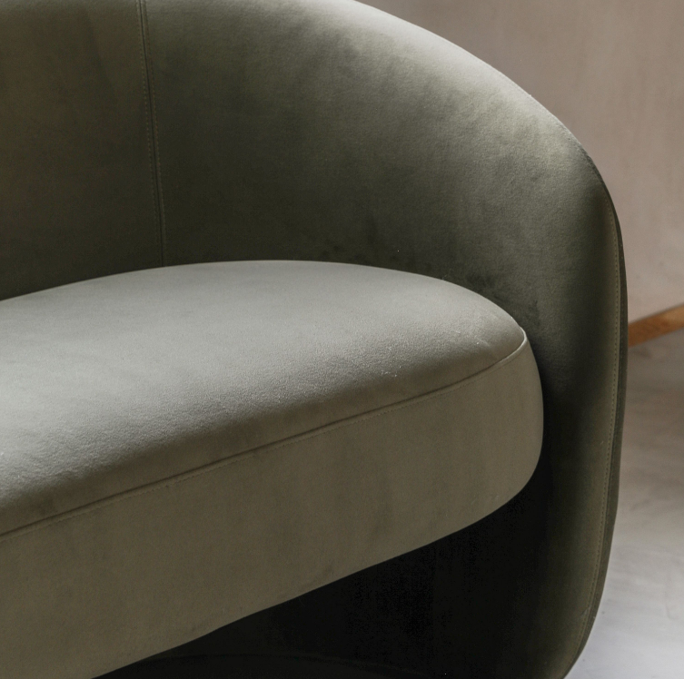 Corfu Curved Sofa in Green