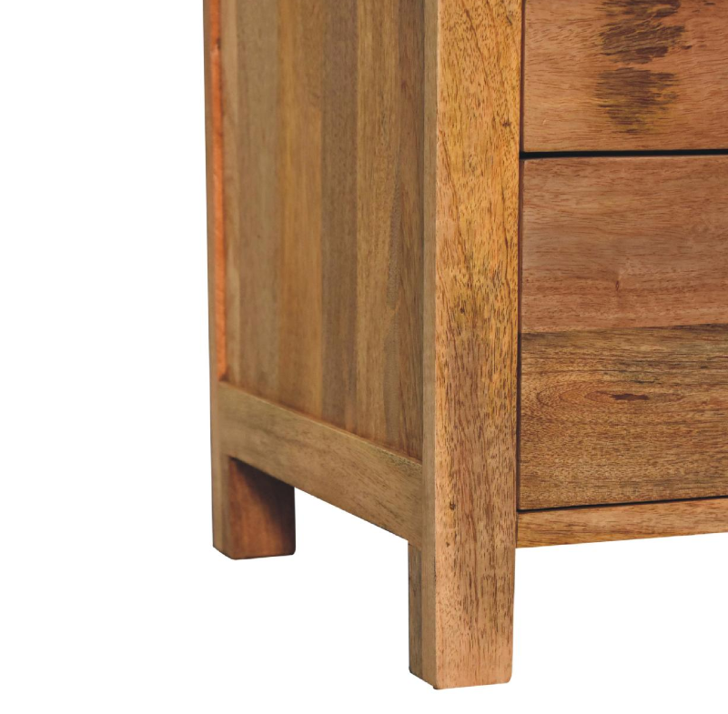Aspen Mango Wood 3 Drawer Bedside Table