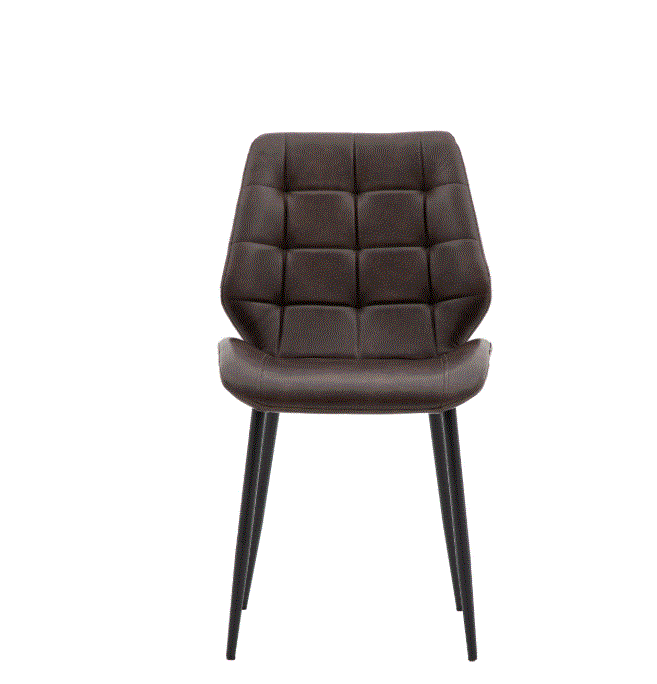 Marlow PU Brown Leather Dining Chair (set of 2)