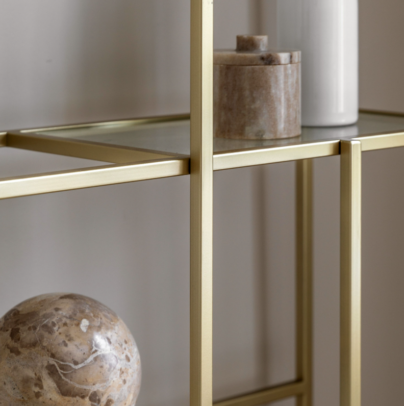 Rothwell Gold Display Unit Bookshelves