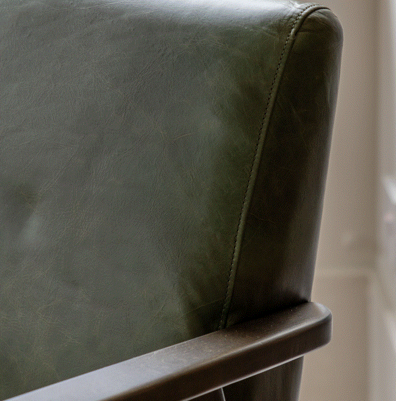 Neto Armchair Vintage Green Leather