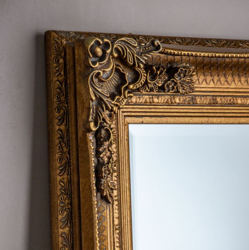 鏡 journalstandardFurniture OLD ELMMIRROR Desser Abbey Leaner Gold Mirror | Handcrafted UK Quality