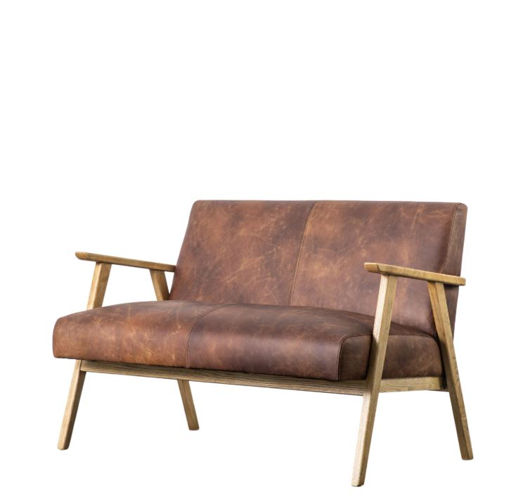 Neto 2 Seater Sofa Vintage Brown Leather