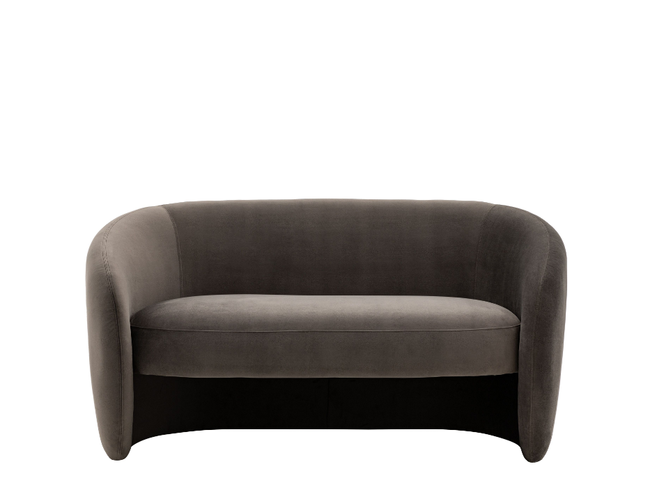Corfu Curved Sofa in Dark Brown