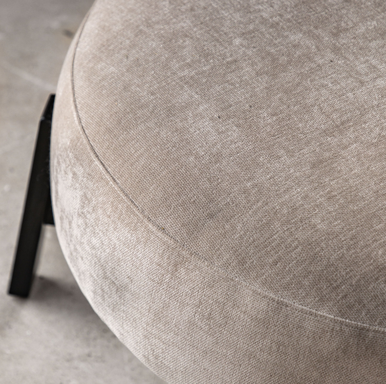 Avalon Upholstered Rounded Lounge Chair in Cream