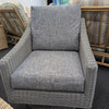 Dijon Grey Wash Swivel Chair in Earth Grey