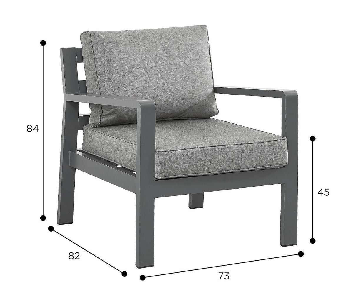 Tutbury Grey Rectangular Dual Height Table and 4 Chairs with Outdoor Fabric Cushions - UK Made - FREE Cantilever Parasol Included