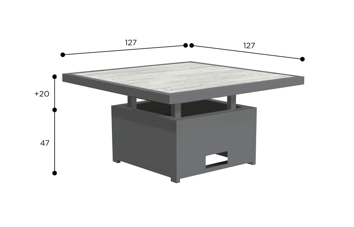 tutbury grey firepit table with corner sofa and 2 large benches uk made