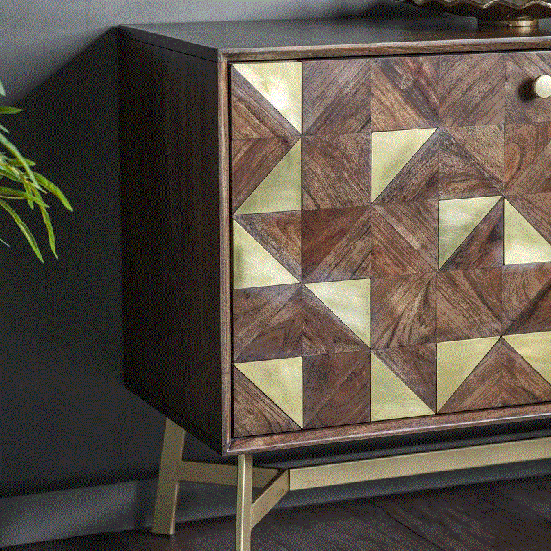Tayo Wide  Wooden 3 Door Sideboard