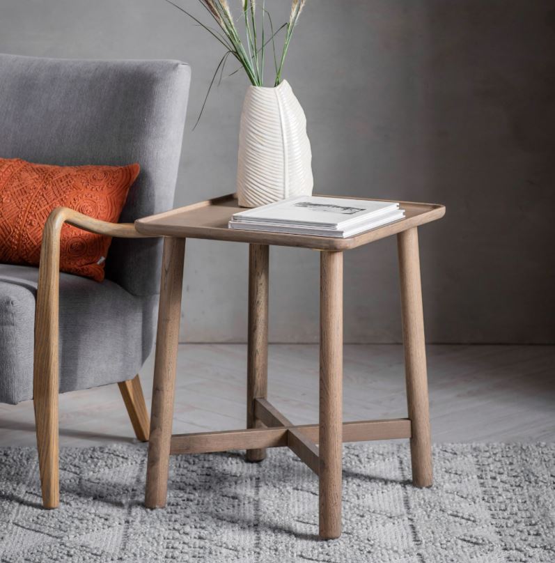 Kingham Side Table Grey Square Table Top