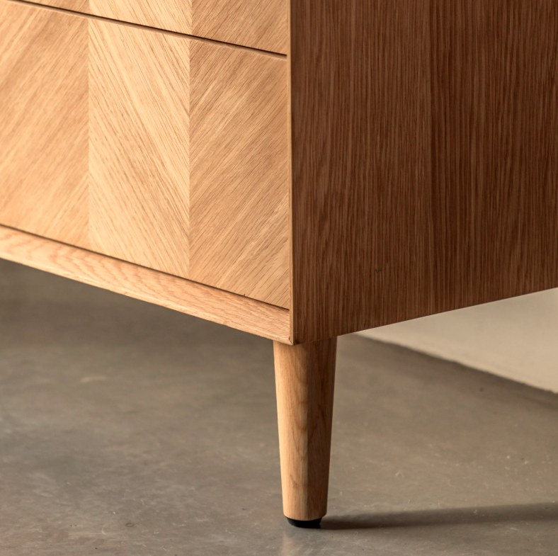 Desser Santos Modern 6 Drawer Chest Oak