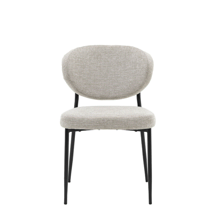 Orlando Natural Colour Fabric Dining Chair (set of 2)