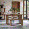 Barbica Wooden Large Natural Dining Table