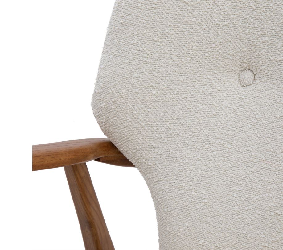 Jerina Wood Armchair Cream