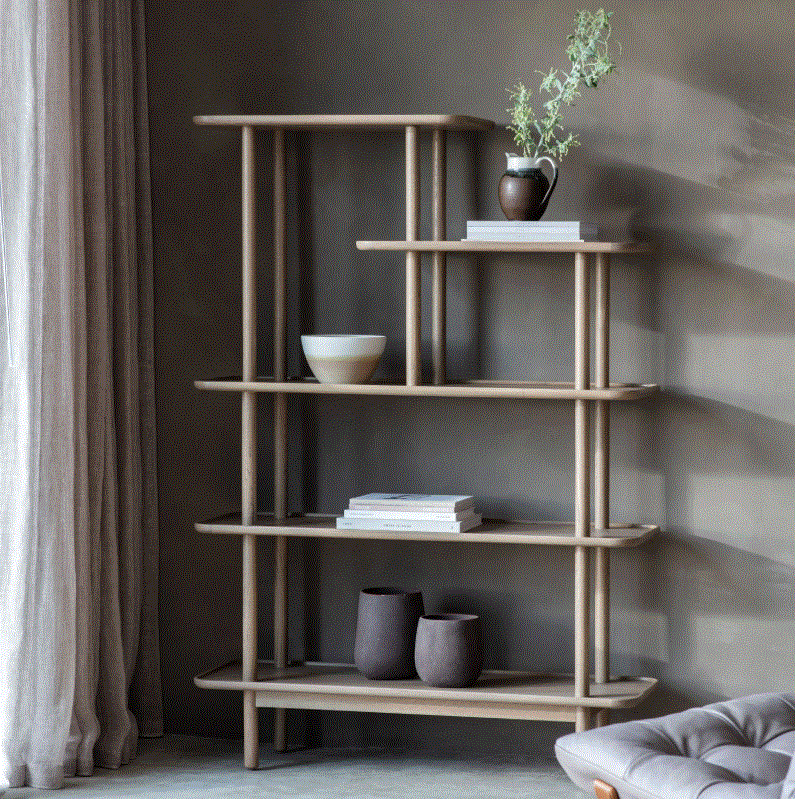Kingham Open Display Unit Bookshelves Grey