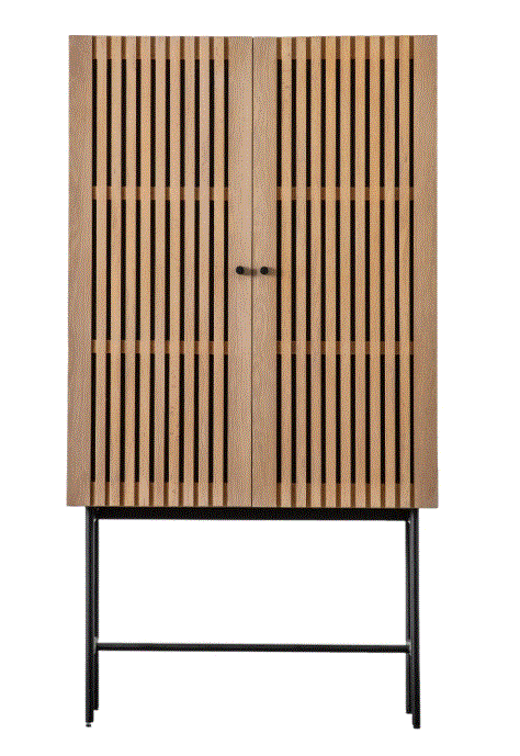 Okayino 2 Door Oak Cocktail Cabinet