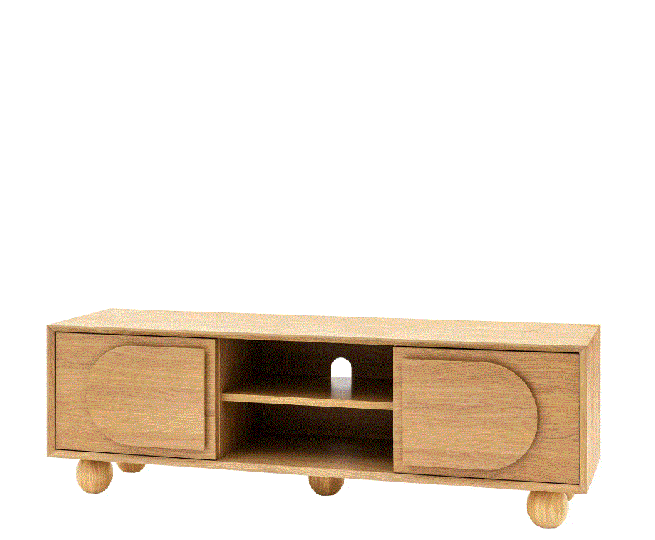 Gordo Natural Wooden Media TV Unit