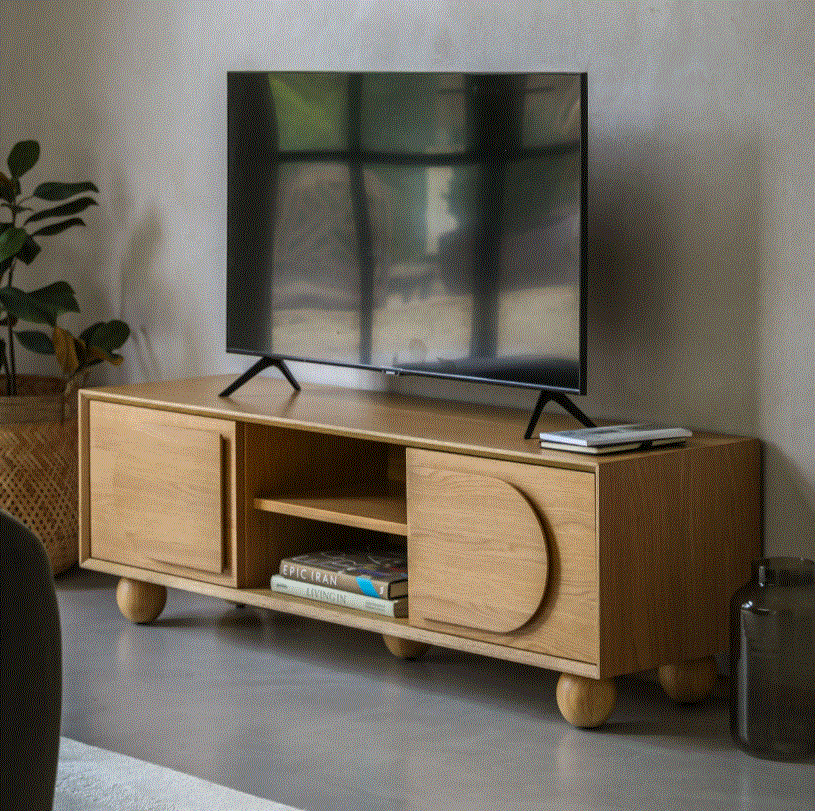 Gordo Natural Wooden Media TV Unit