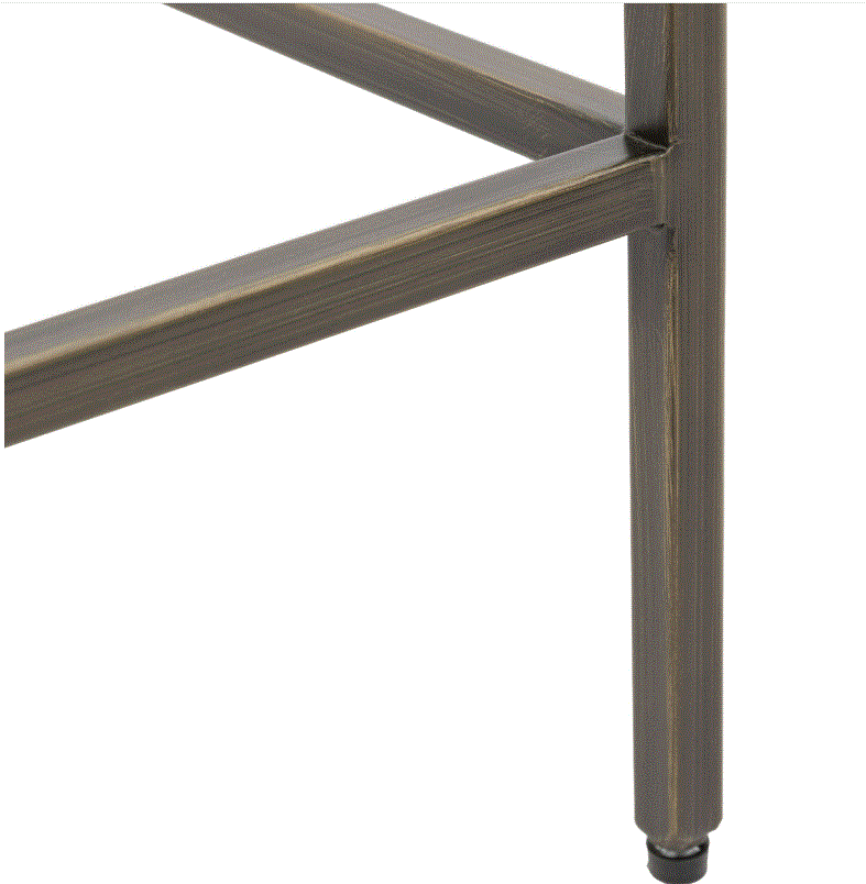 Rothwell Iron Console Table Bronze with Glass Top