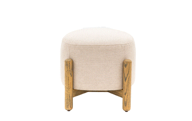 Tinto Cream Upholstered Footstool