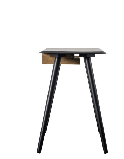 Maddox Black Desk with Shelf