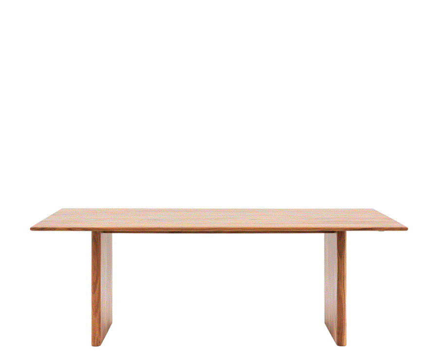 Barbica Wooden Large Natural Dining Table