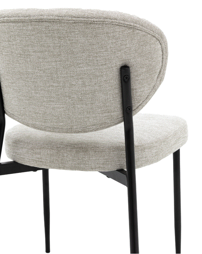Orlando Natural Colour Fabric Dining Chair (set of 2)
