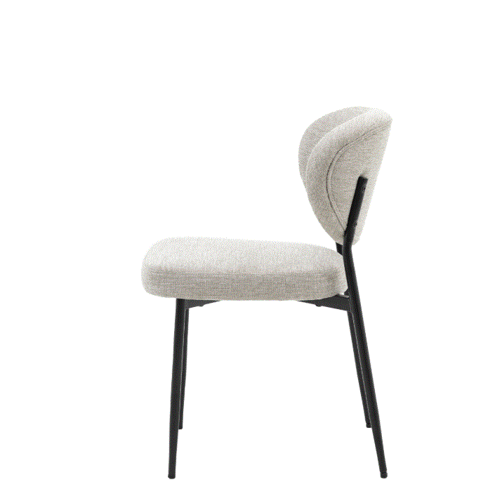 Orlando Natural Colour Fabric Dining Chair (set of 2)