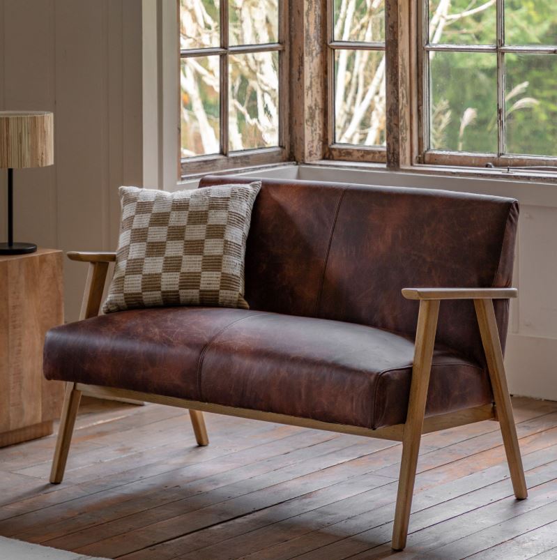 Neto 2 Seater Sofa Vintage Brown Leather