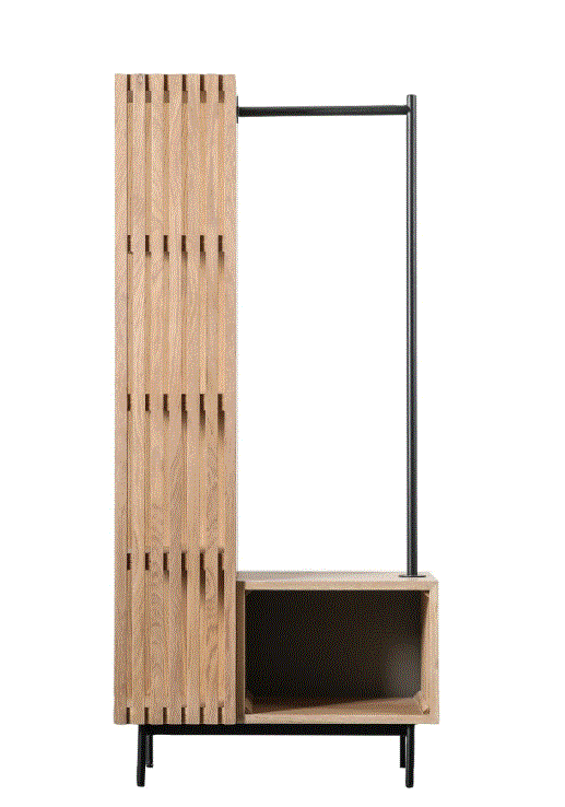 Okayino Oak Open Wardrobe