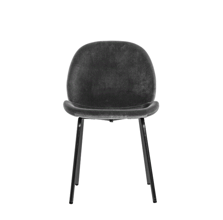 Flattino Dark Grey Dining Chair (pack of 2)
