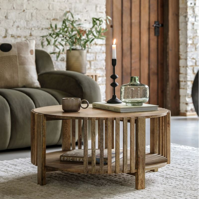 Vitello Round Mango Wood Coffee Table