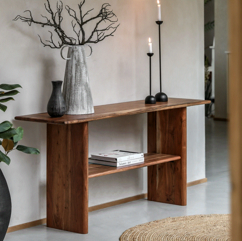 Barbica Wooden Natural Console Table