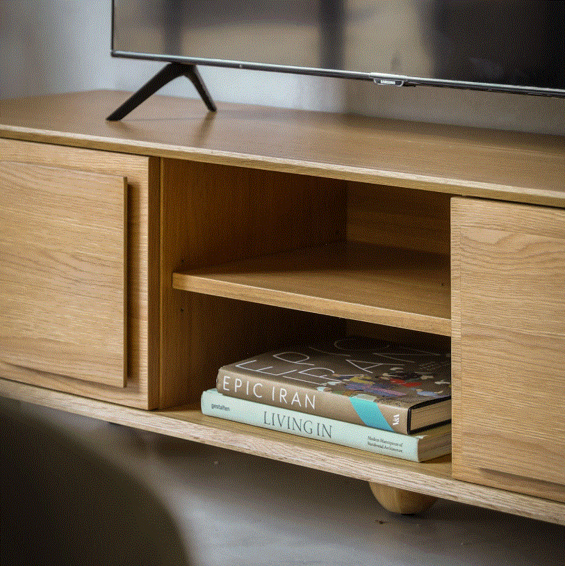 Gordo Natural Wooden Media TV Unit