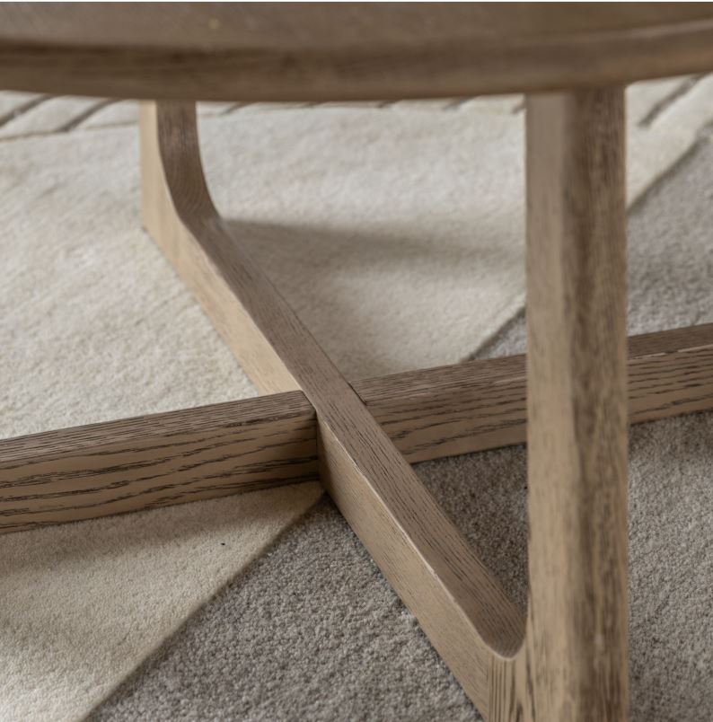 Crithlow Round Coffee Table Smoked Oak