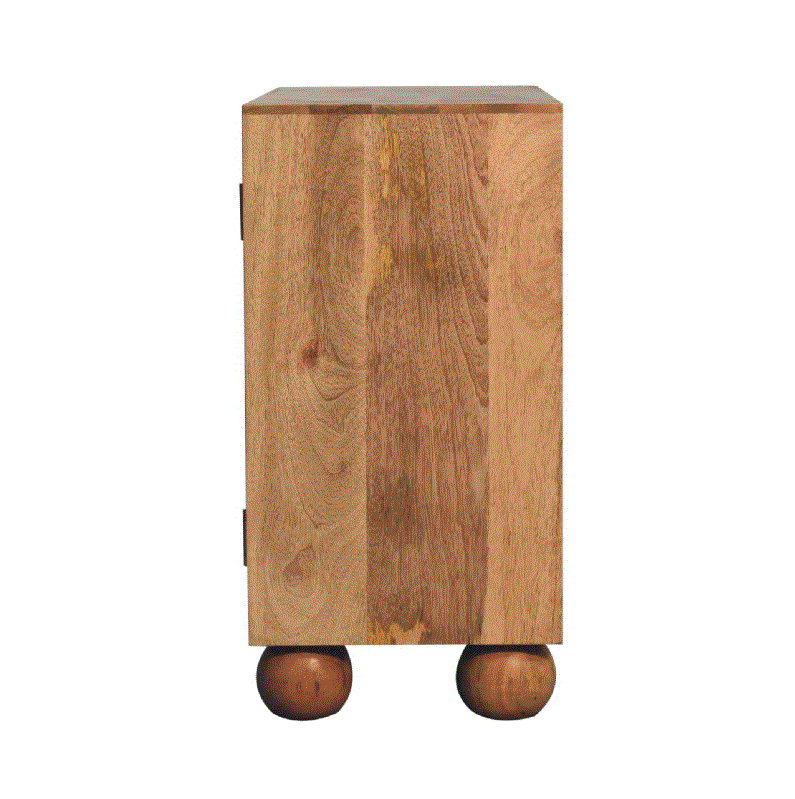 Arched Rattan Sideboard Rattan and Mango Wood Cabinet