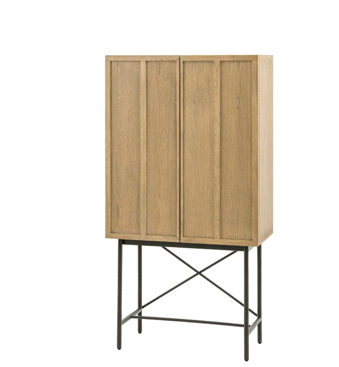 Pietro Oak 2 Door Cocktail Cabinet