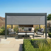 Juno Pergola Aluminium Rectangular 3m x 4m with Side Panels - Grey