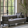 Avalon Upholstered Rounded Sofa in Dark Grey