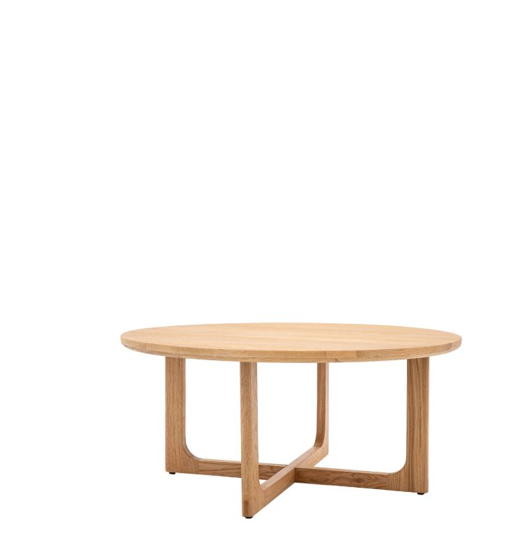 Crithlow Round Coffee Table Natural Oak