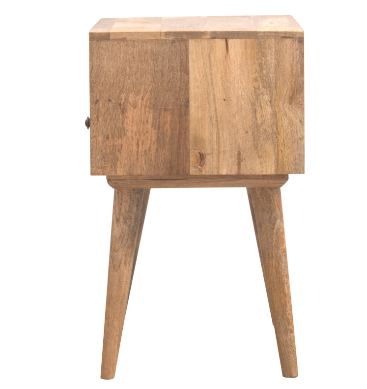 Modern Mango Wood Bedside Table with Open Slot