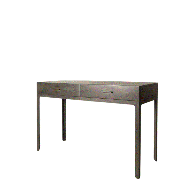 Otton Dark Grey 2 Wooden Drawer Desk