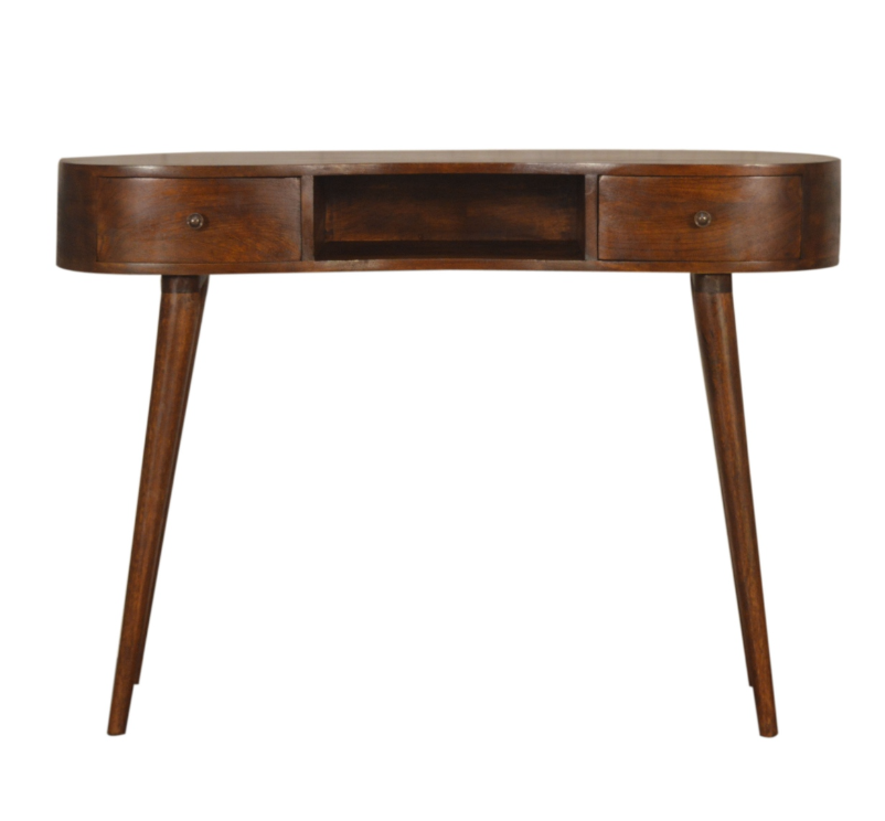 Wave Chestnut Mango Wood Desk