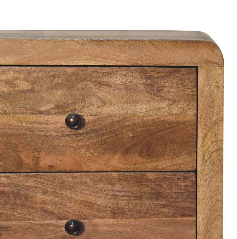 Aspen Mango Wood 3 Drawer Bedside Table