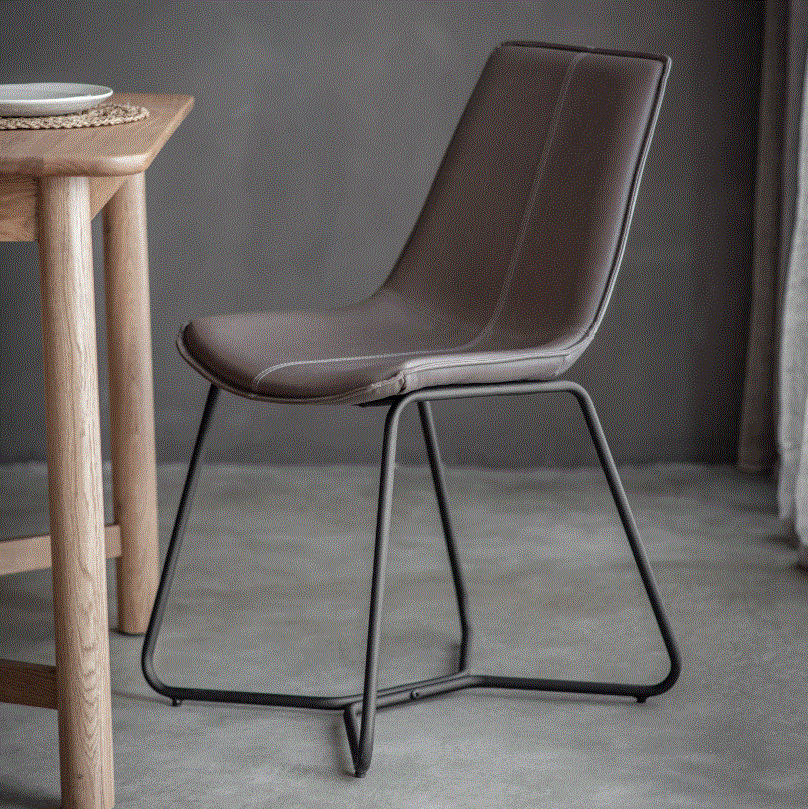 Hawton PU Dark Green Leather Dining Chair (set of 2)