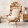 Cream Boucle Loft Rattan Chair